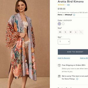 BHLDN Aratta Bird Kimono Robe